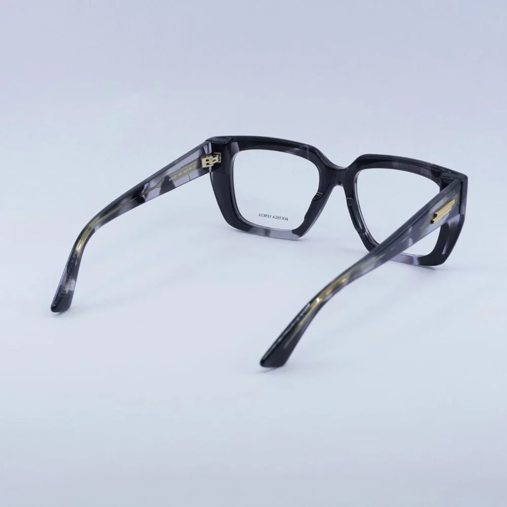 🕶️ New Bottega Veneta BV1032O 008 Eyeglasses - Transparent and Black Havana